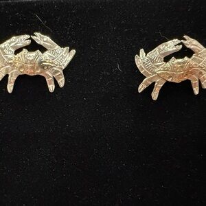Vintage Sterling Silver Crab Earrings